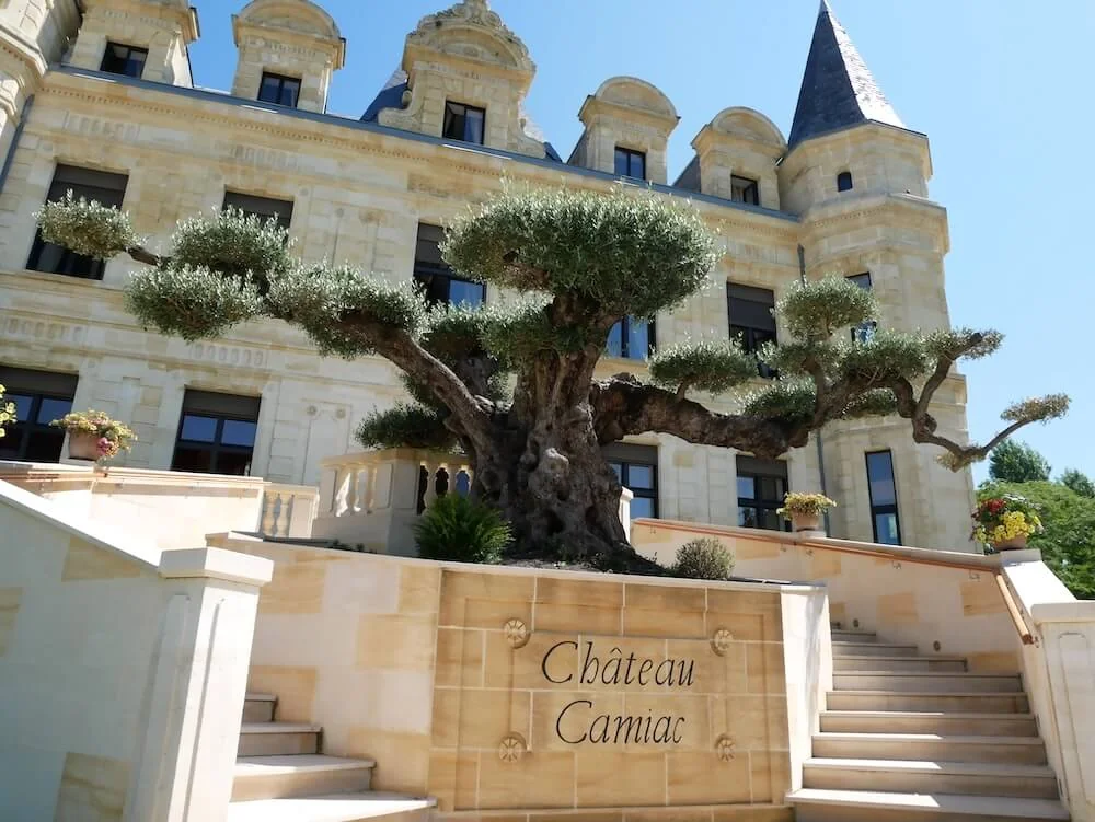 Facade and terrace: Château Camiac