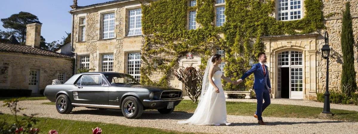 Château de la Ligne facade during a wedding