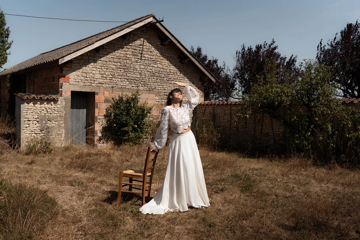 Wedding gown: Marion Lefebvre