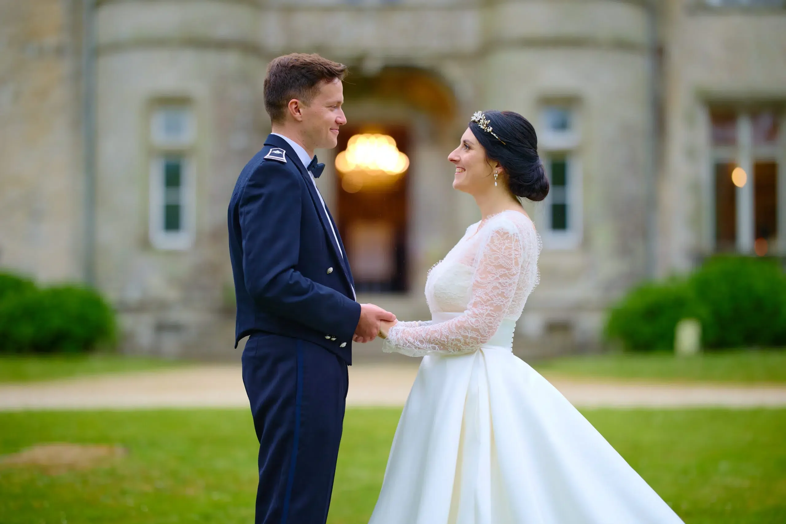 The final shot of the wedding evening
