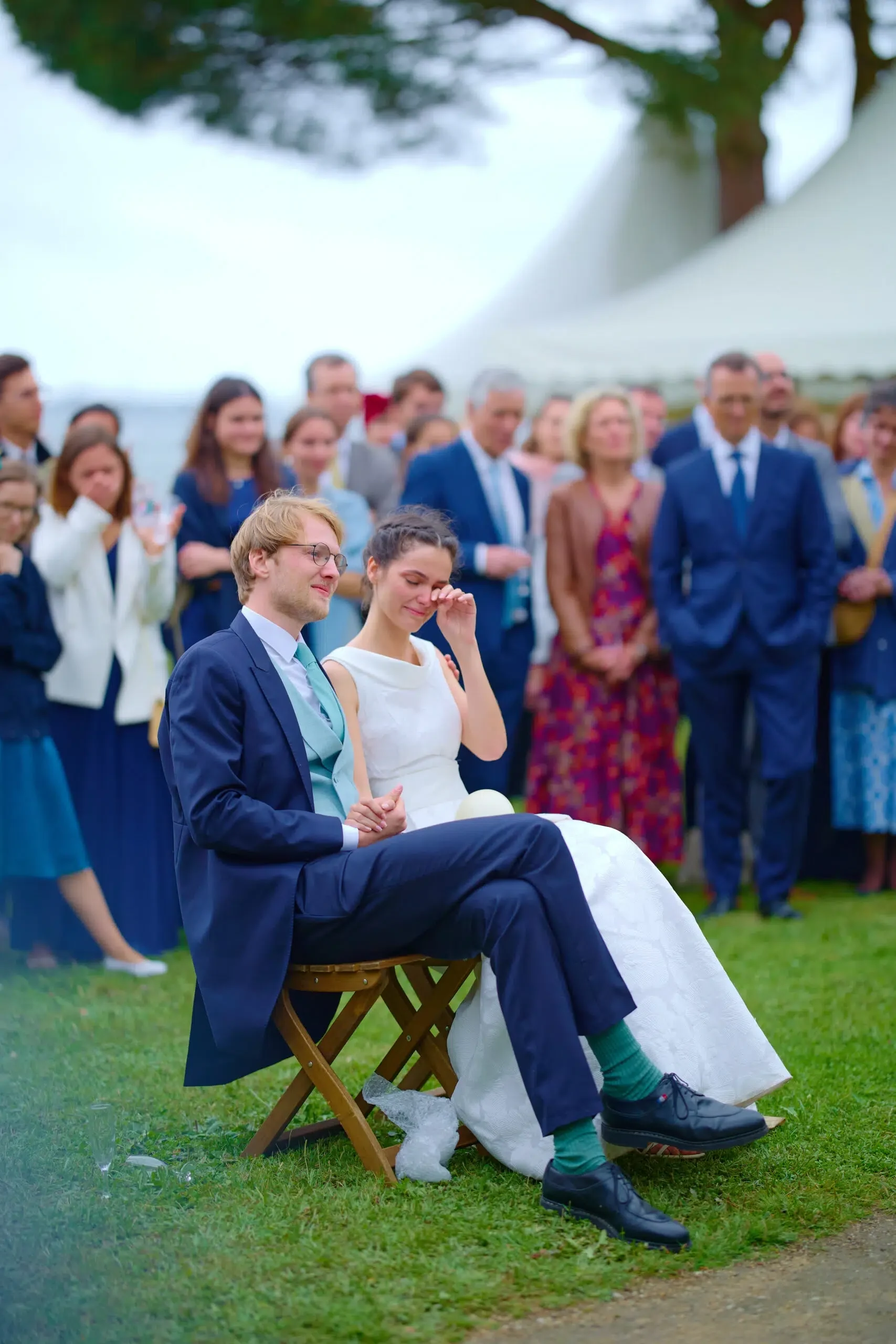 The festive mood of the wedding evening