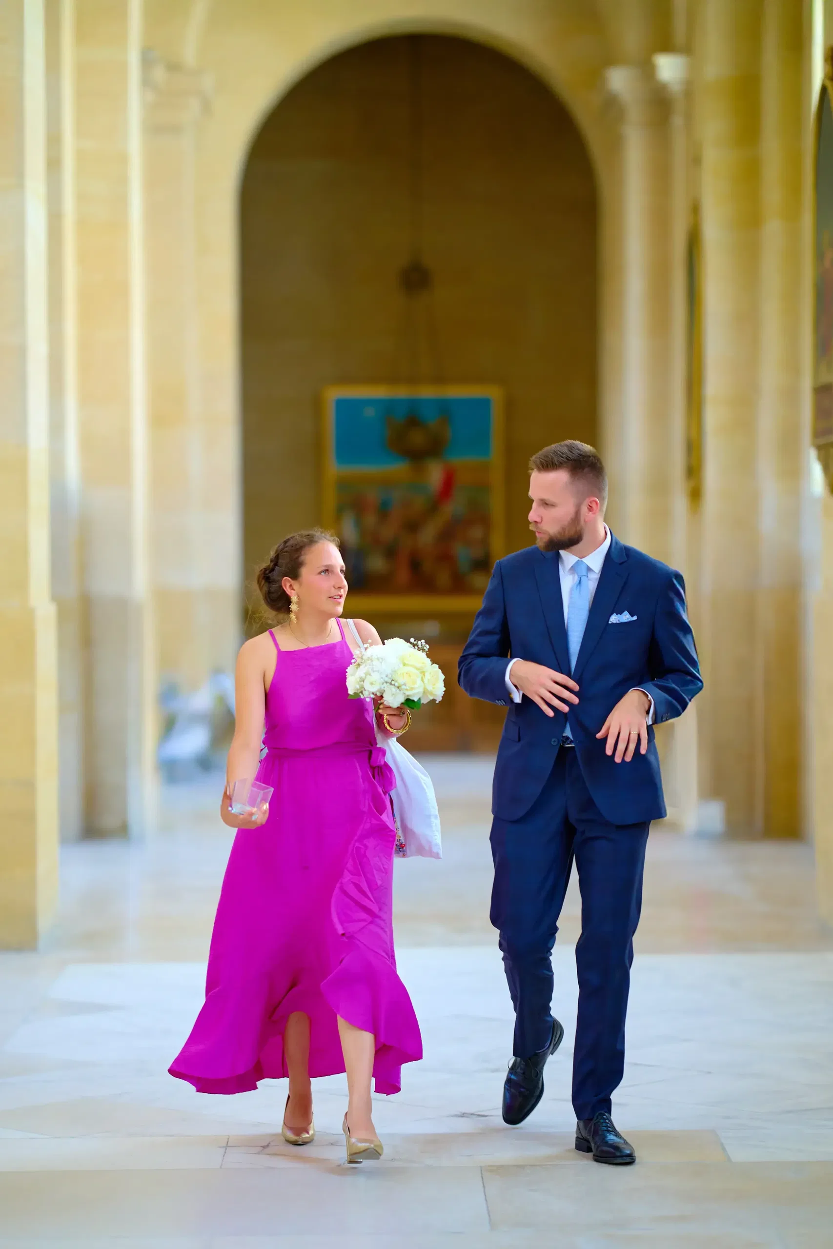 Military wedding ceremony at Les Invalides, Paris