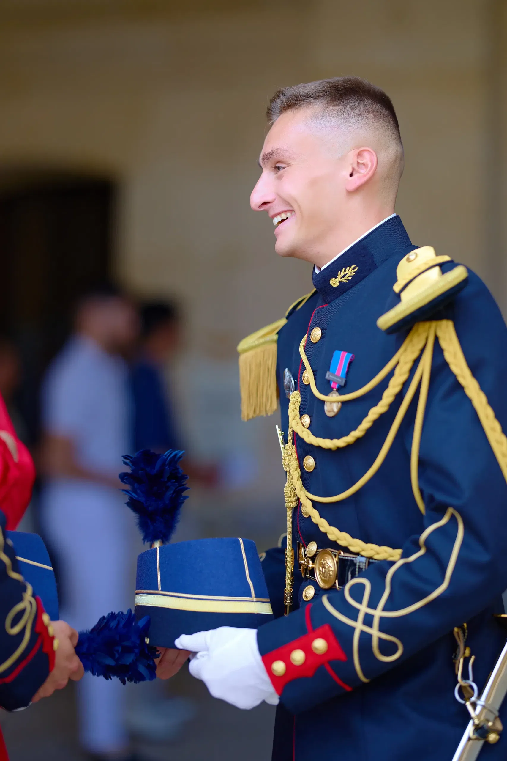 A guard of honour at the entrance to Les Invalides
