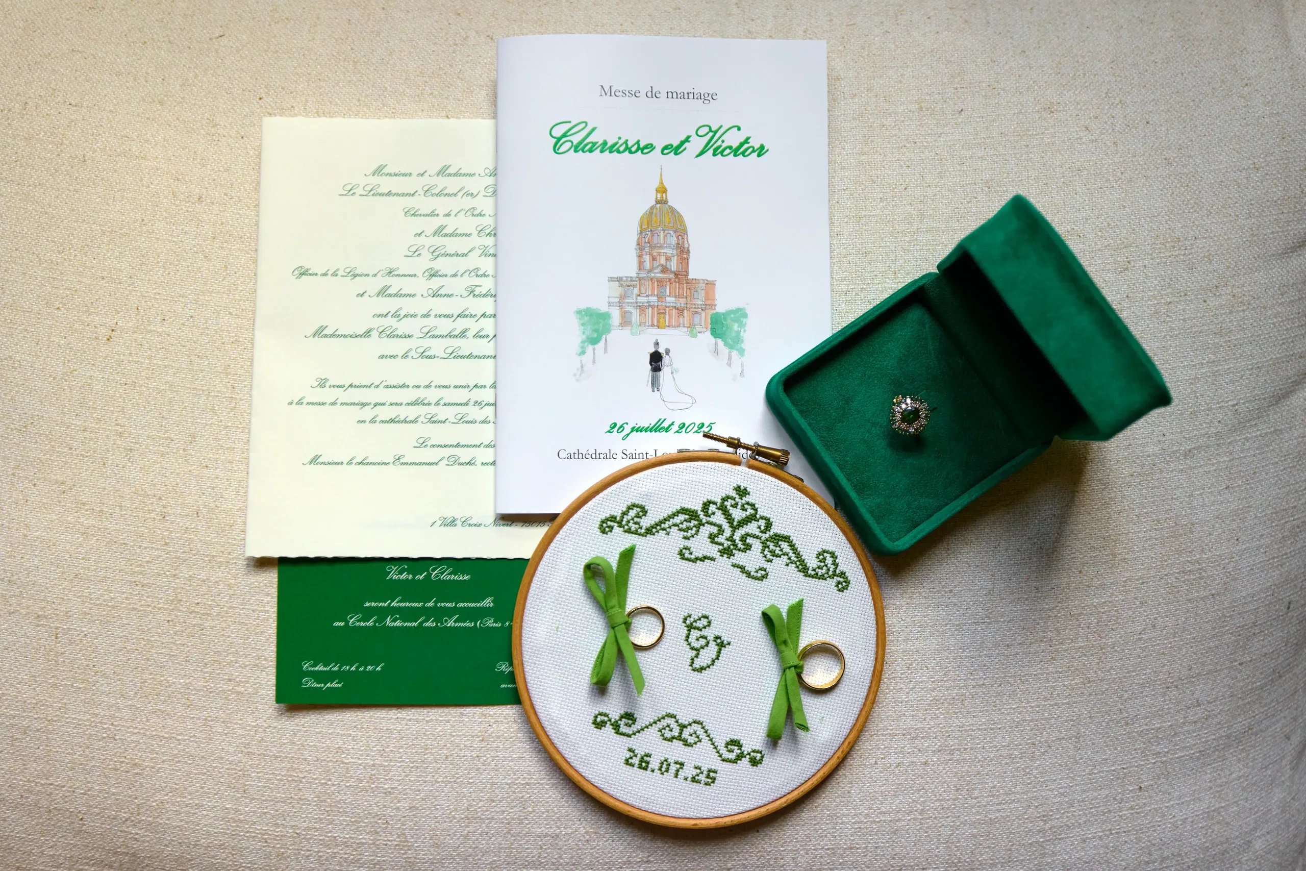 Military wedding ceremony at Les Invalides, Paris