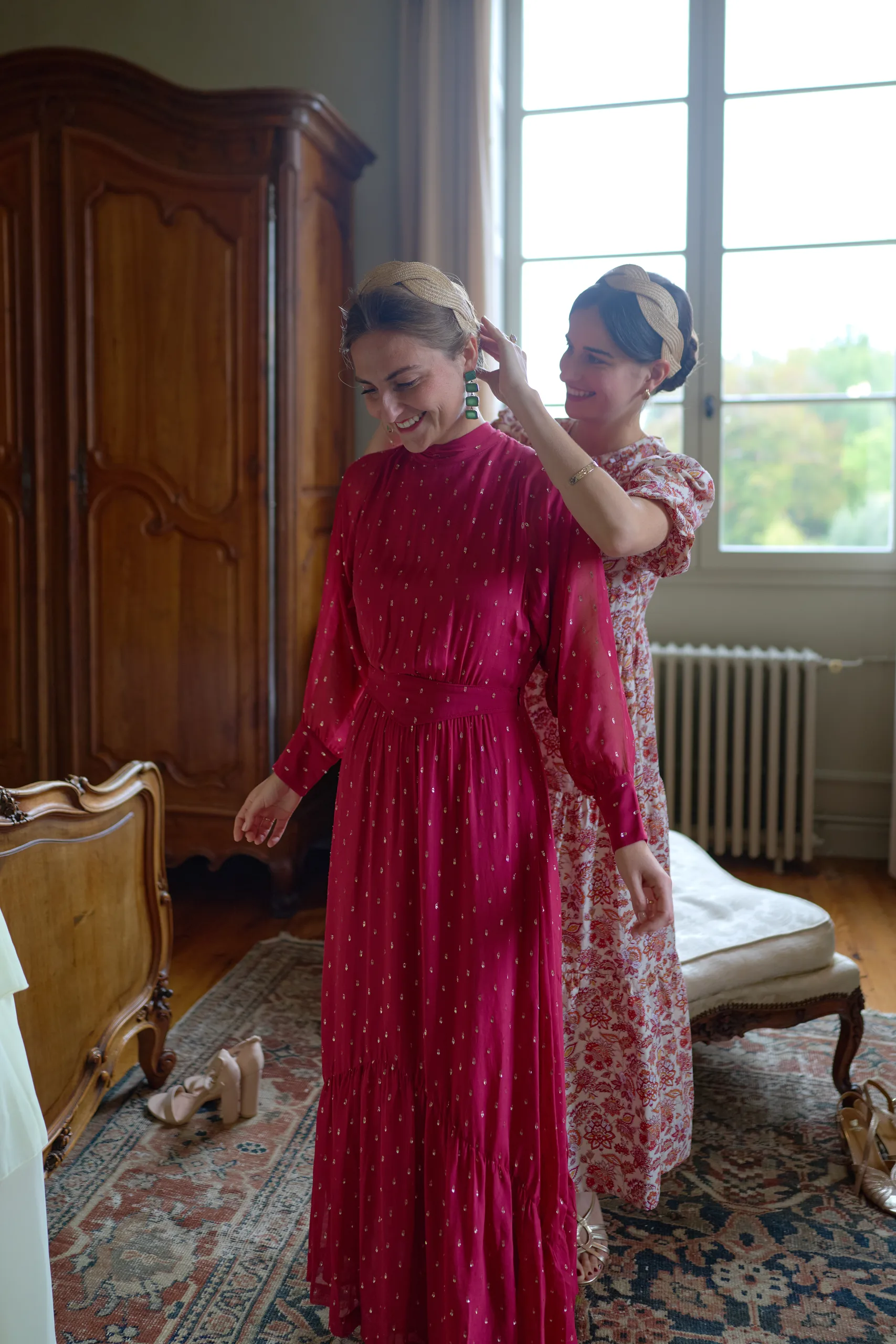Wedding preparations at Château de la Blérétie