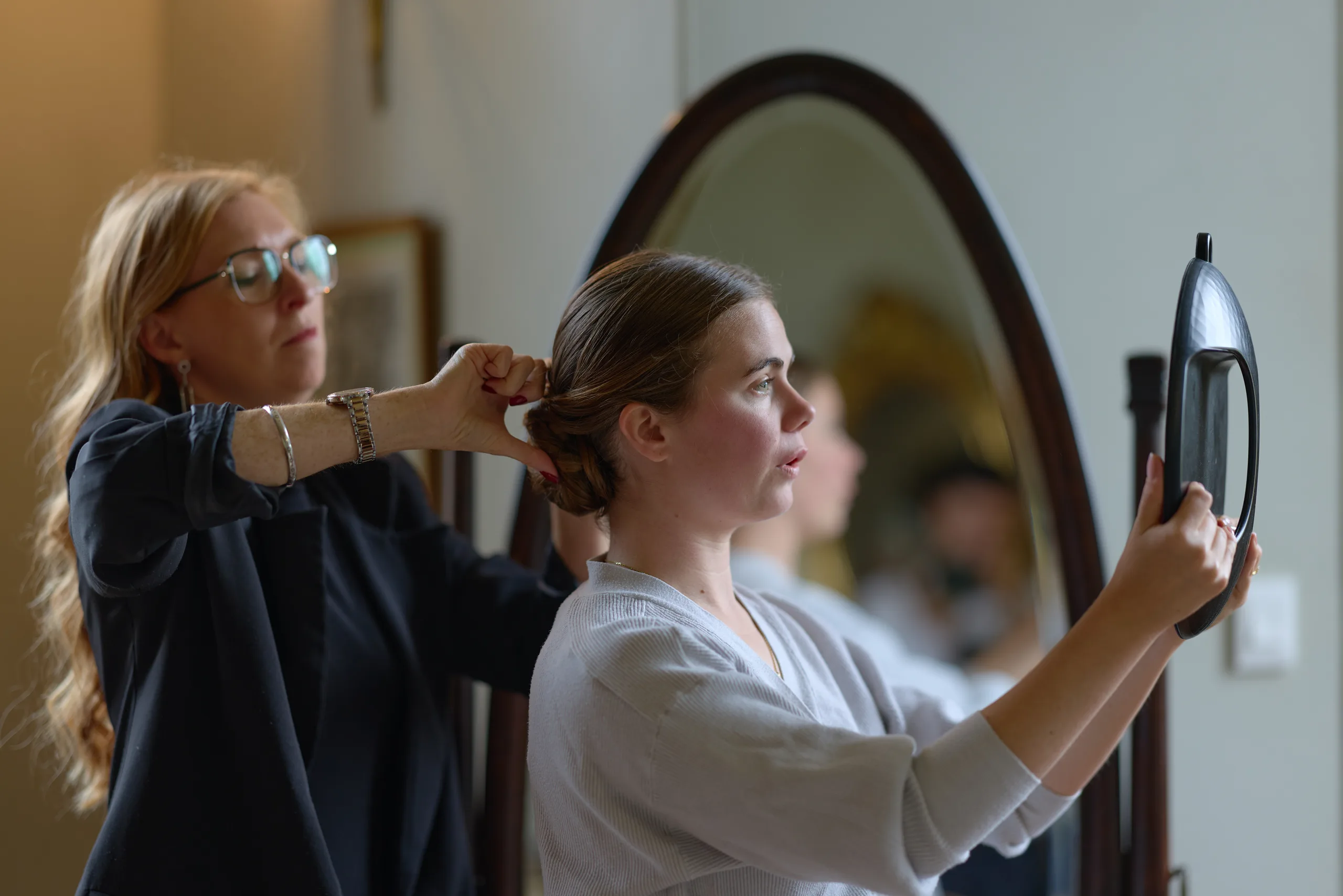 Wedding preparations at Château de la Blérétie
