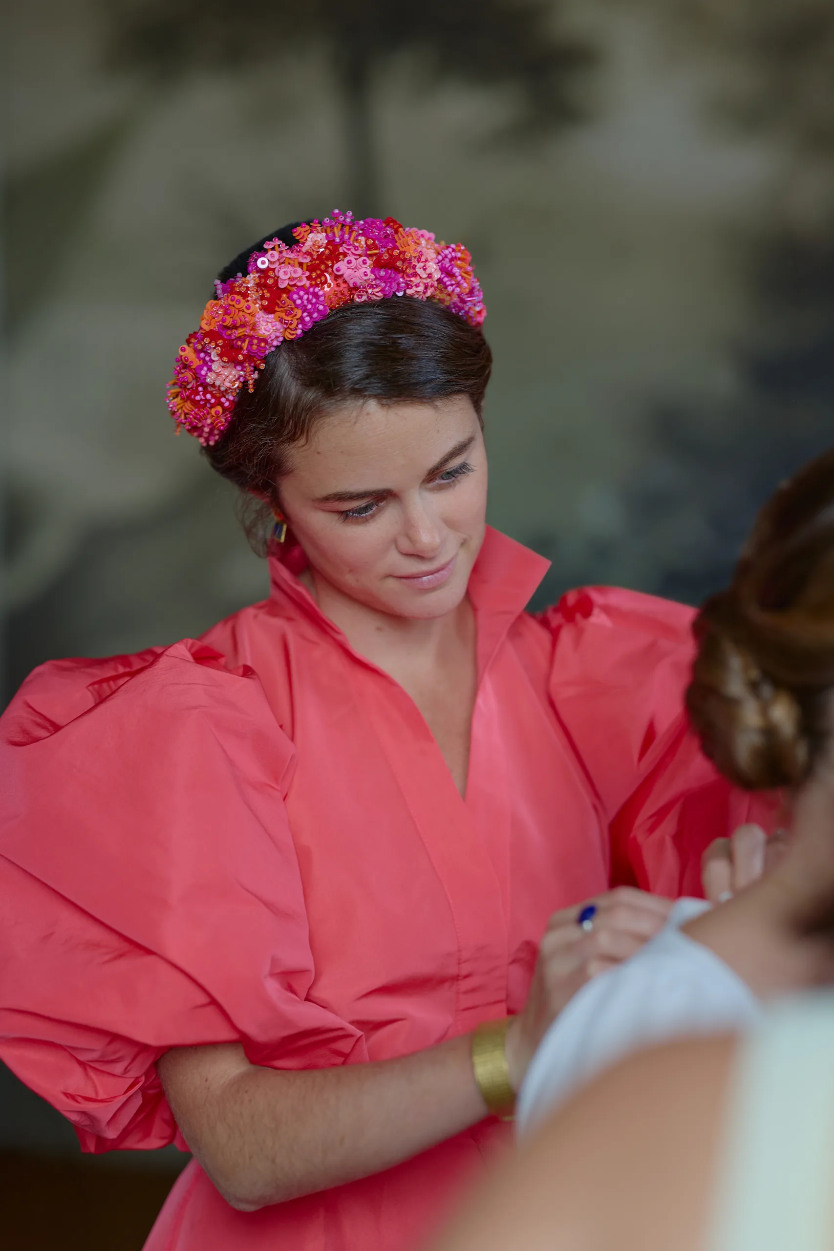Wedding preparations at Château de la Blérétie