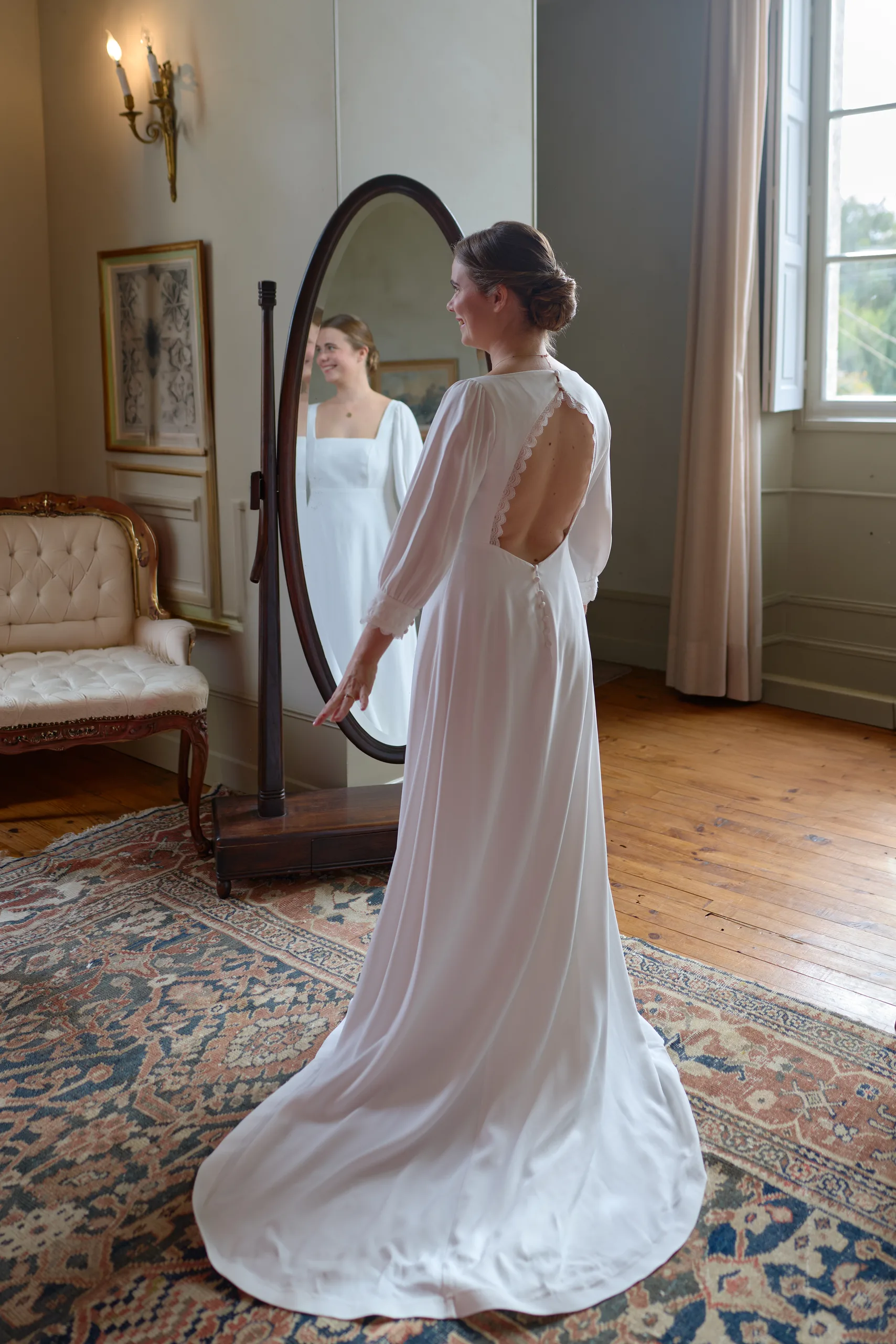 Wedding preparations at Château de la Blérétie