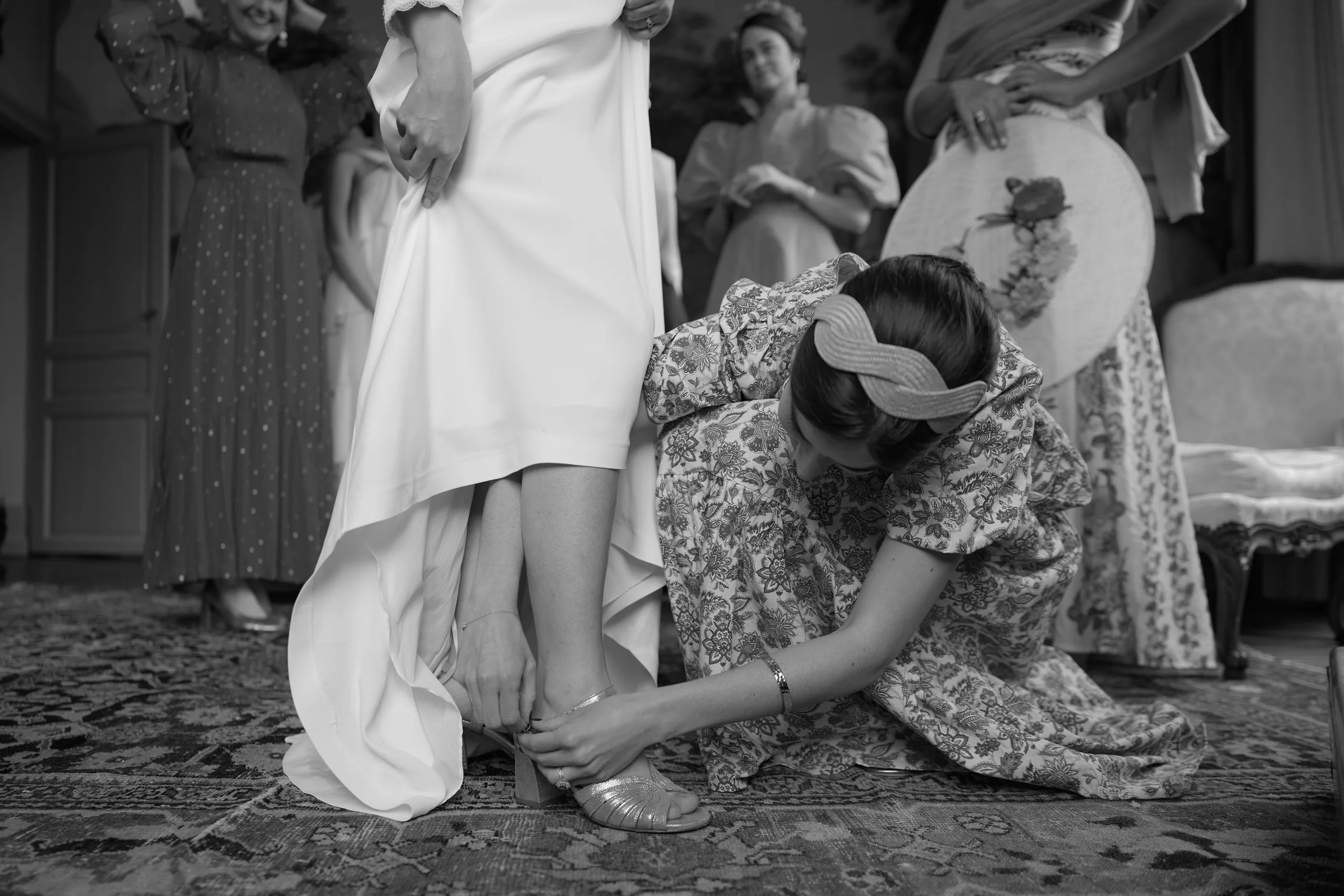 Wedding preparations at Château de la Blérétie