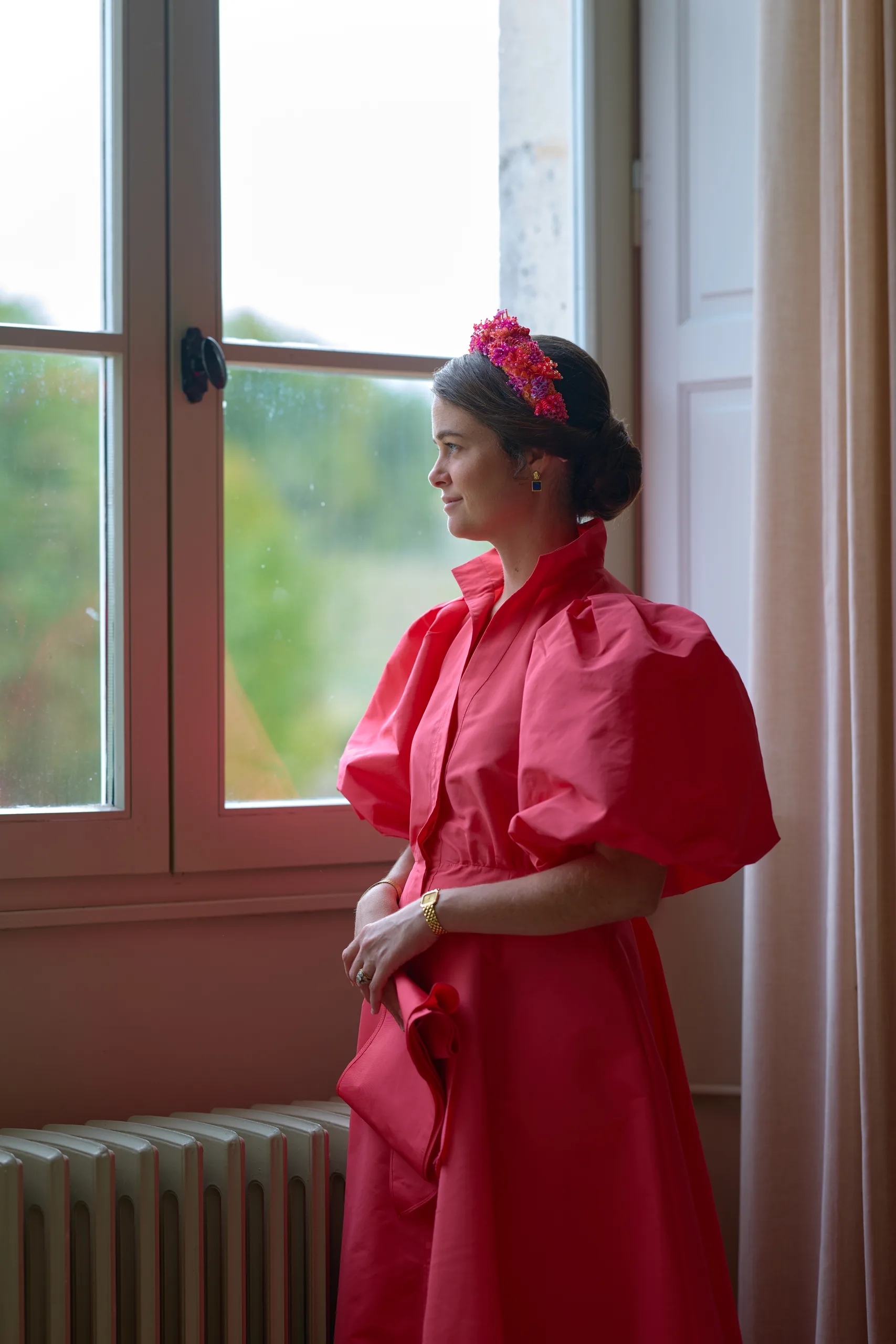 Wedding preparations at Château de la Blérétie