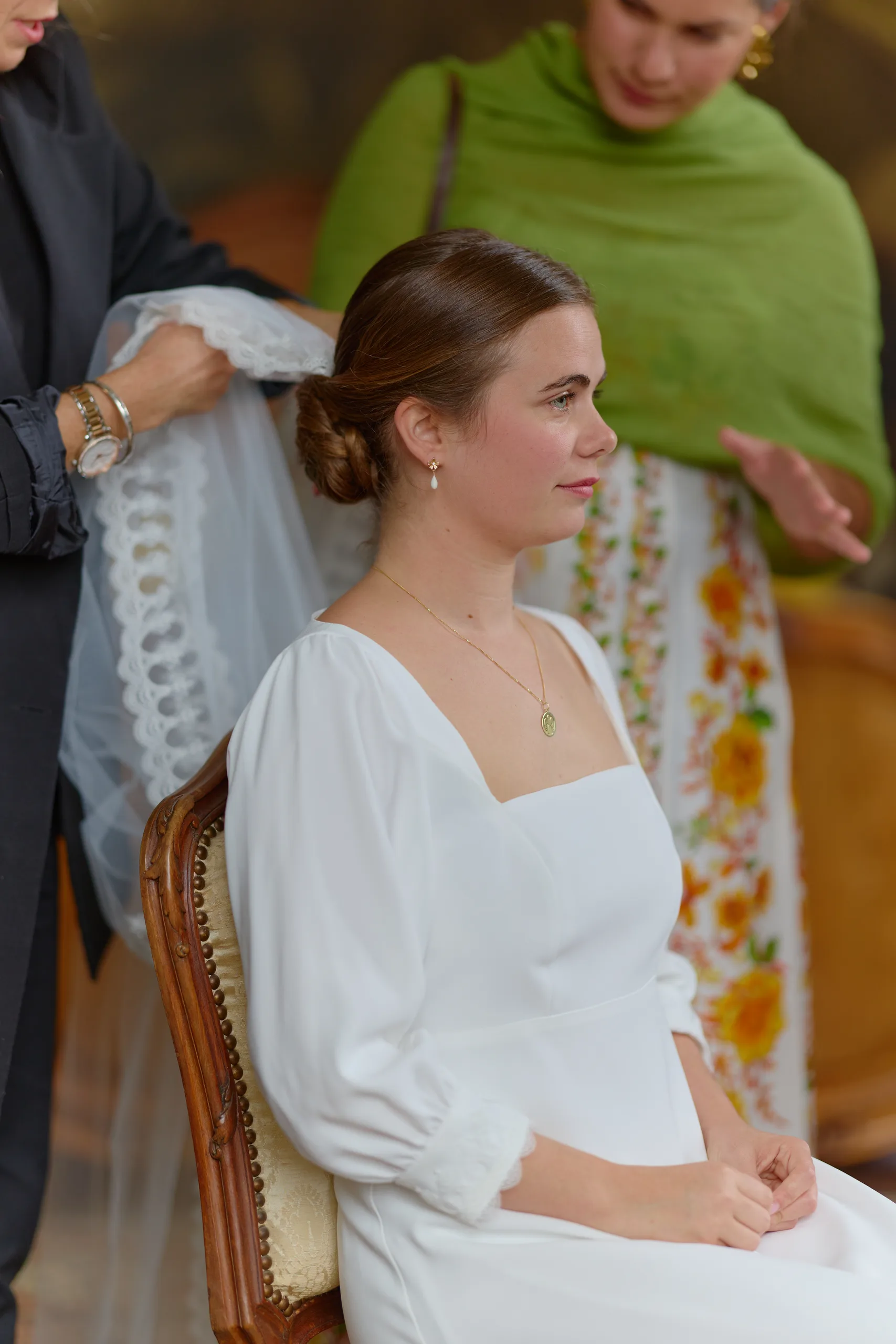Wedding preparations at Château de la Blérétie