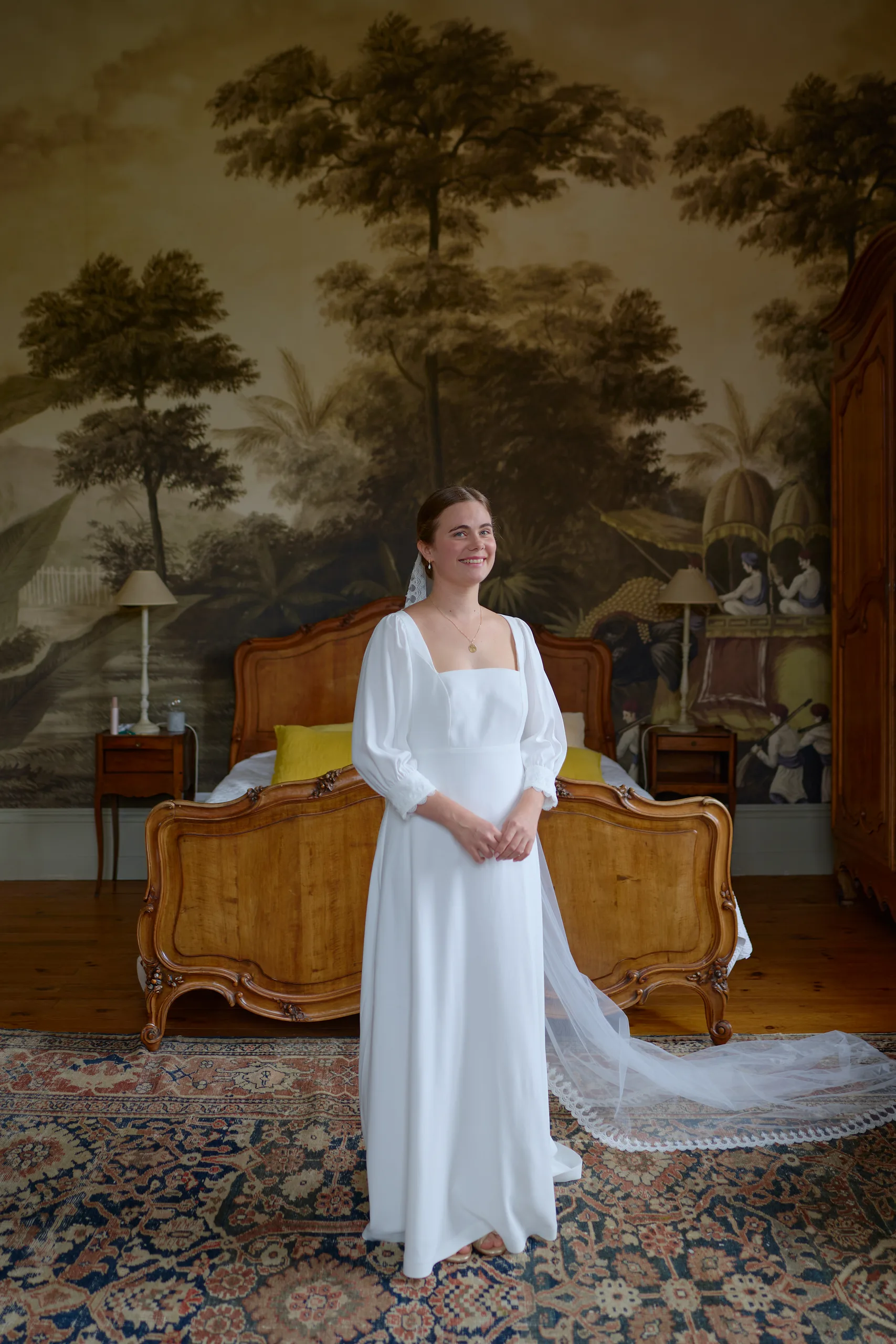 Wedding preparations at Château de la Blérétie