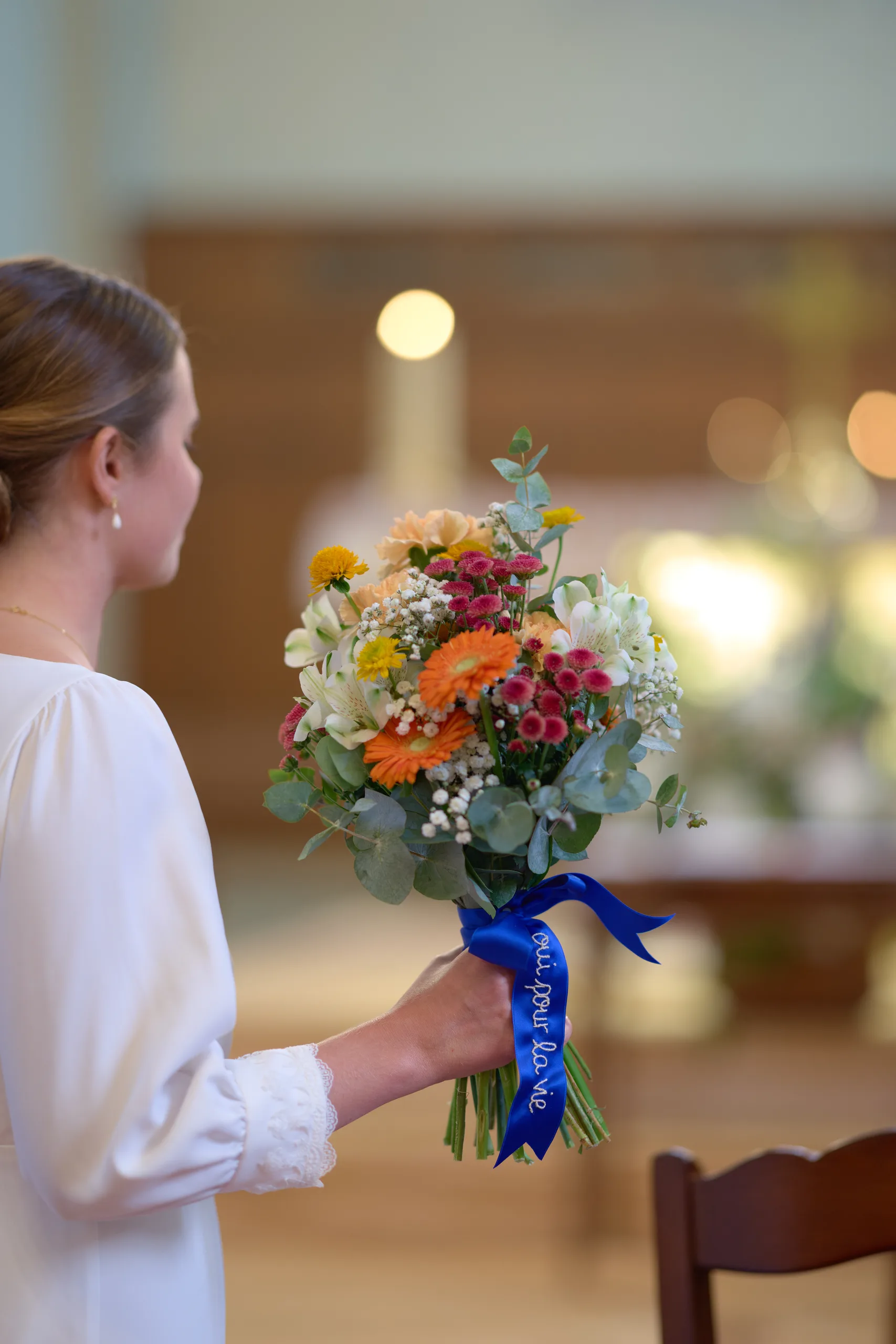 Jade and Luc’s ceremony at Saint-Georges church in Mussidan