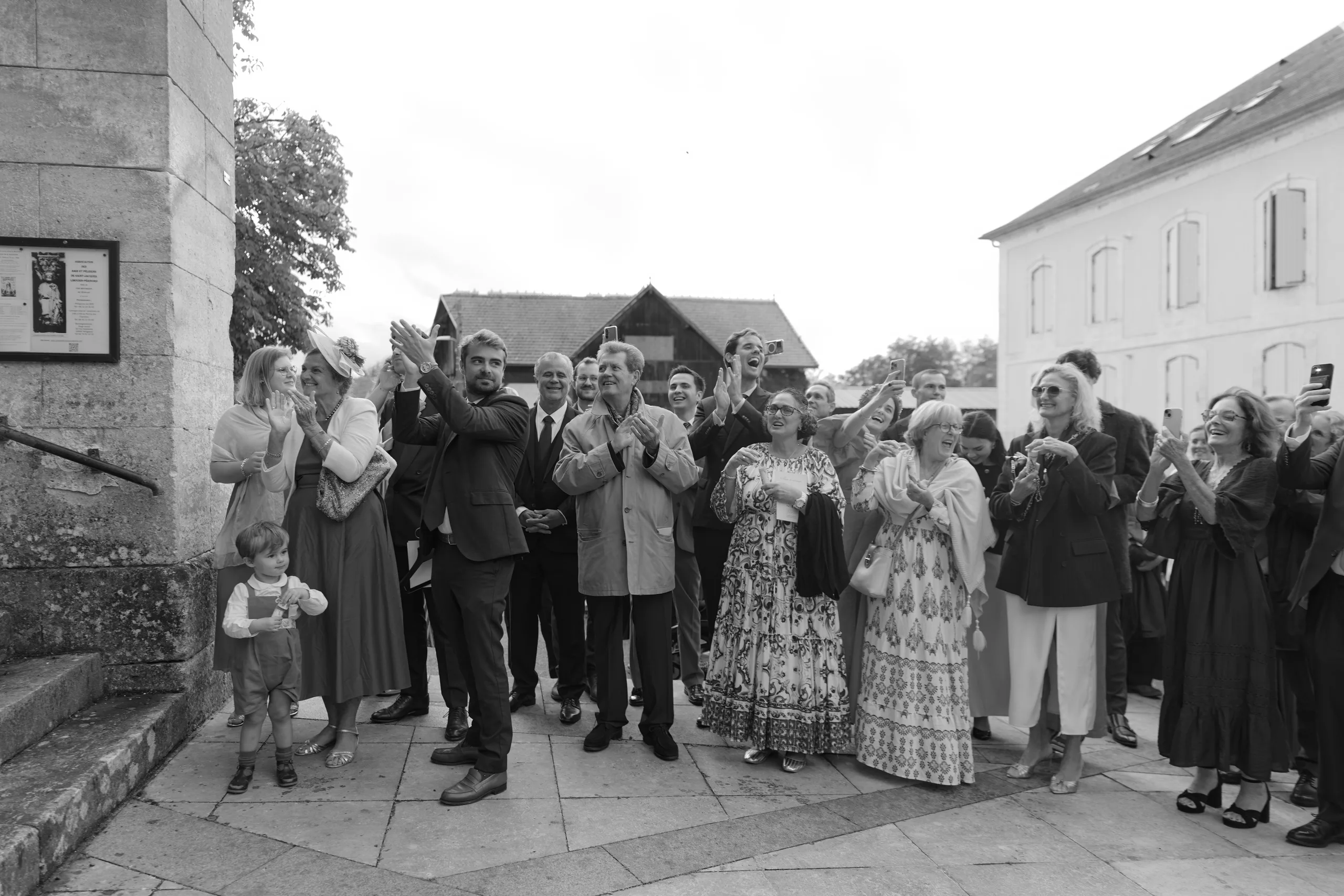 Jade and Luc leaving their wedding ceremony
