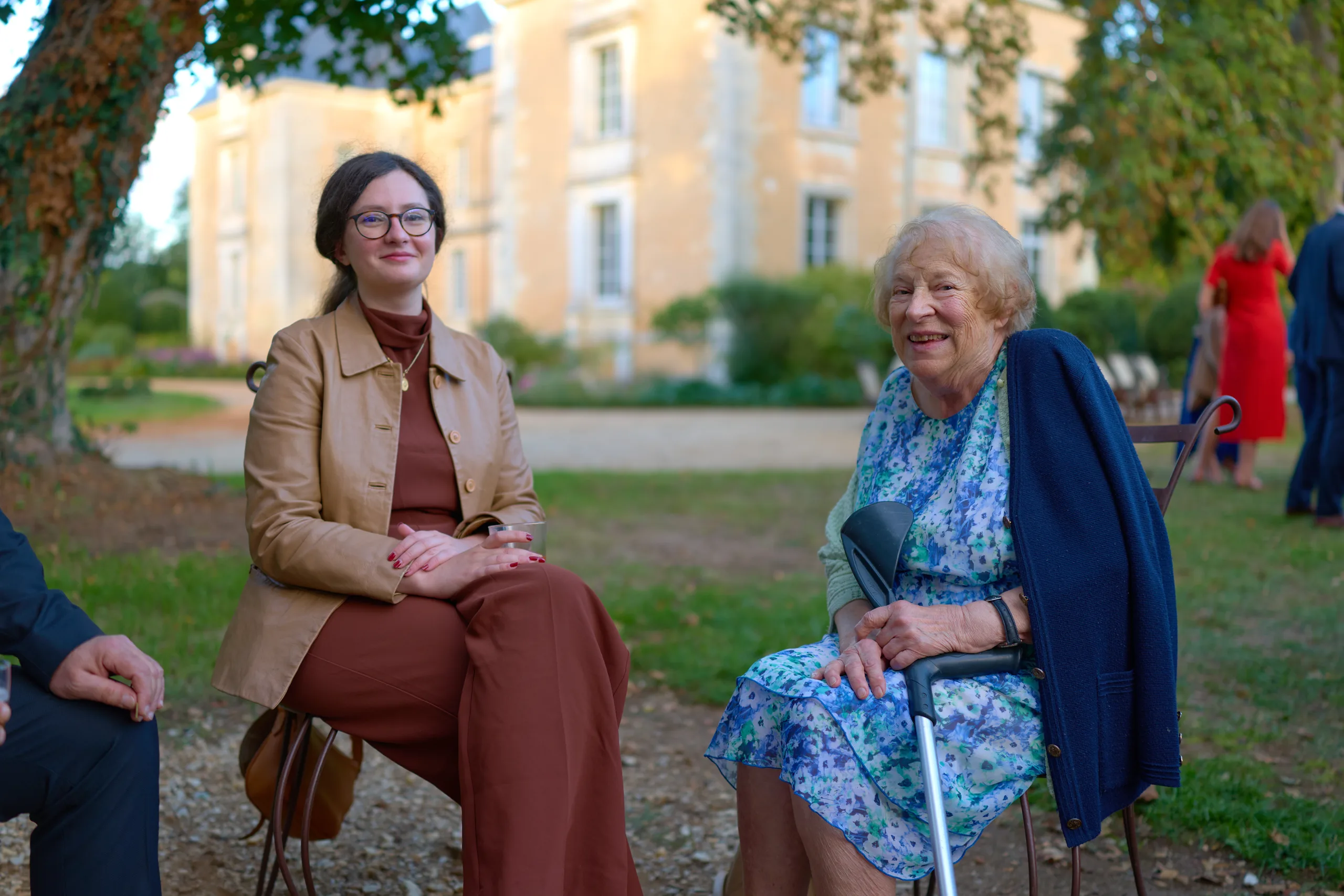 Family and friends at Château de la Blérétie