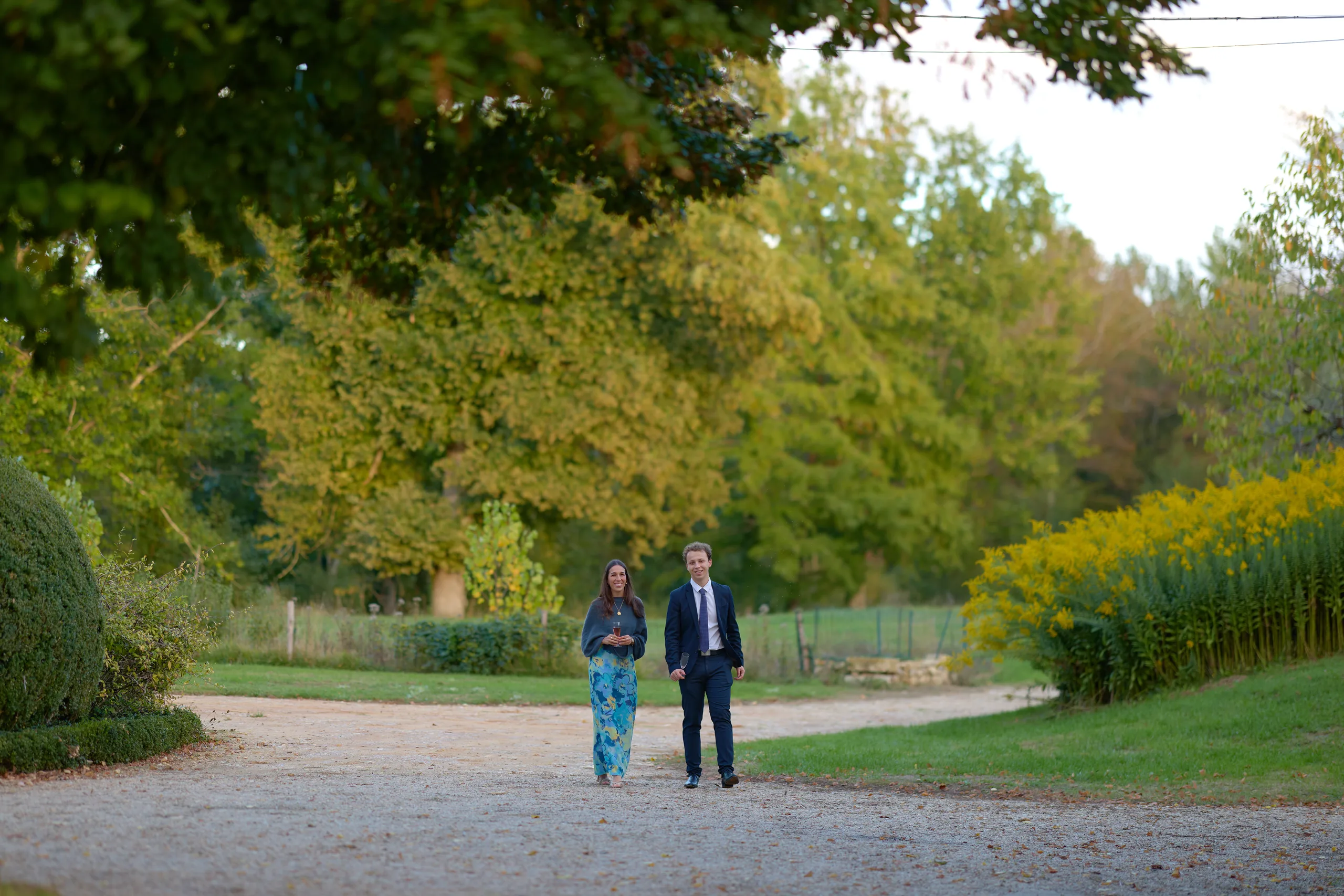 Family and friends at Château de la Blérétie