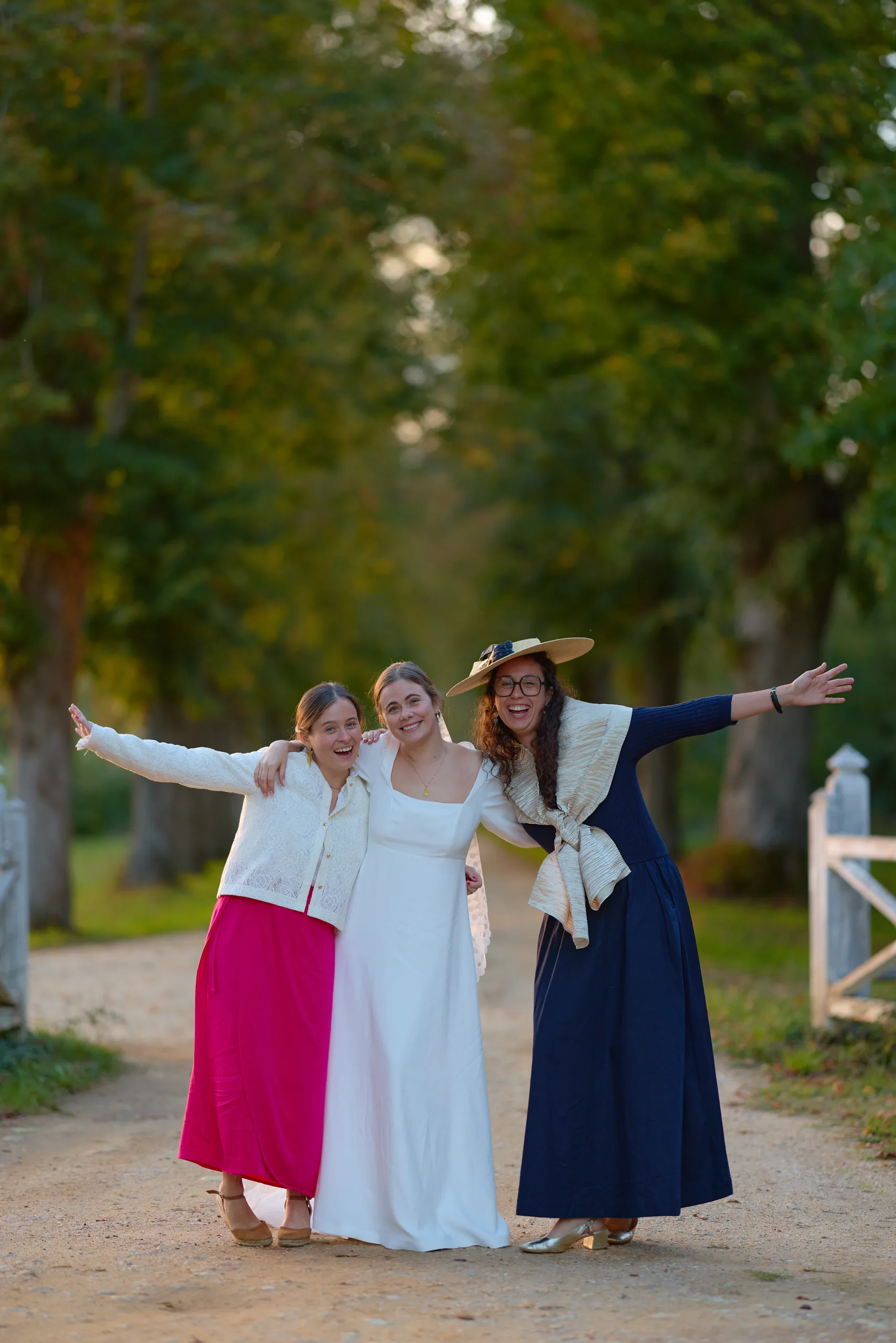 Family and friends at Château de la Blérétie