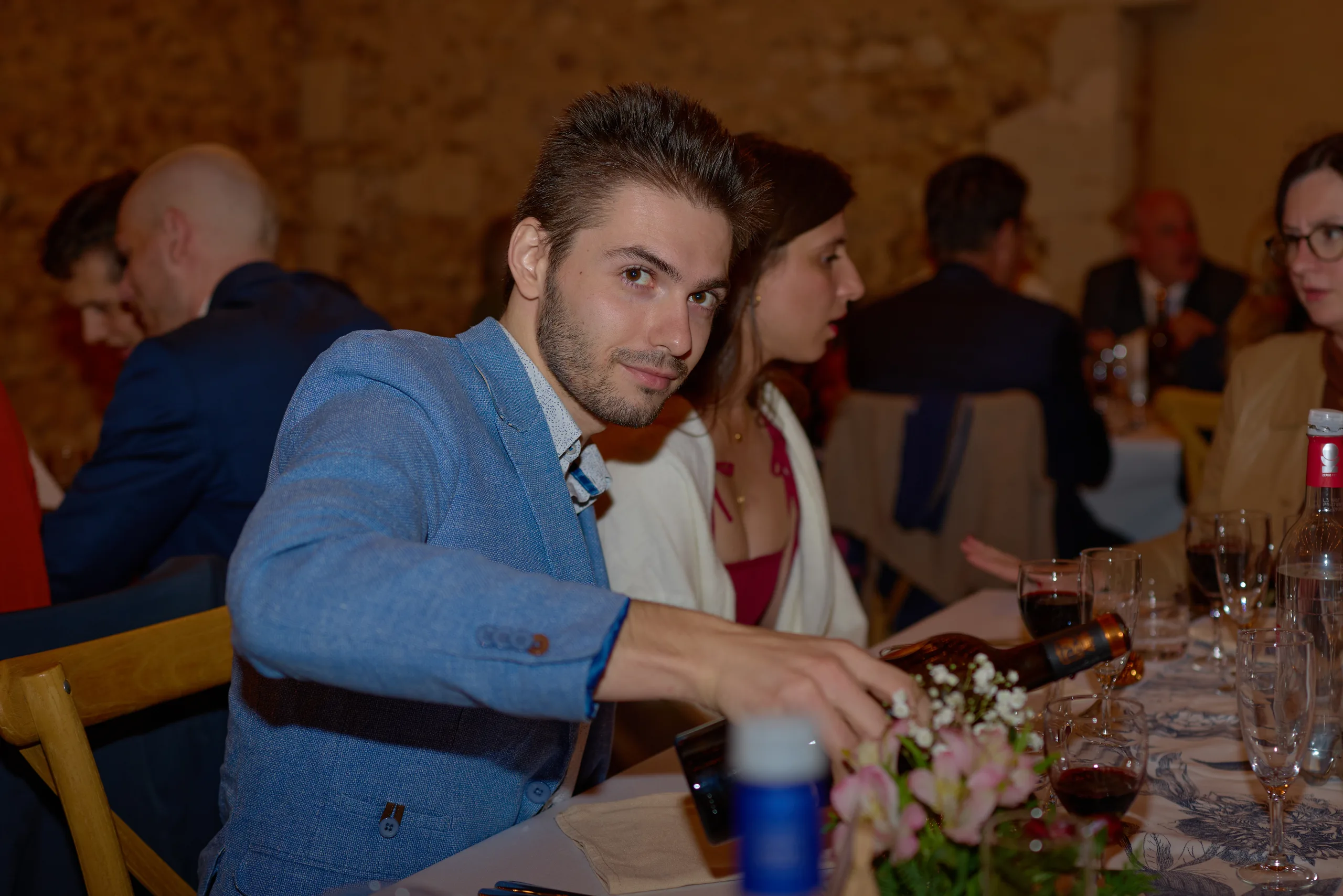 Dinner and speeches at Jade and Luc’s wedding