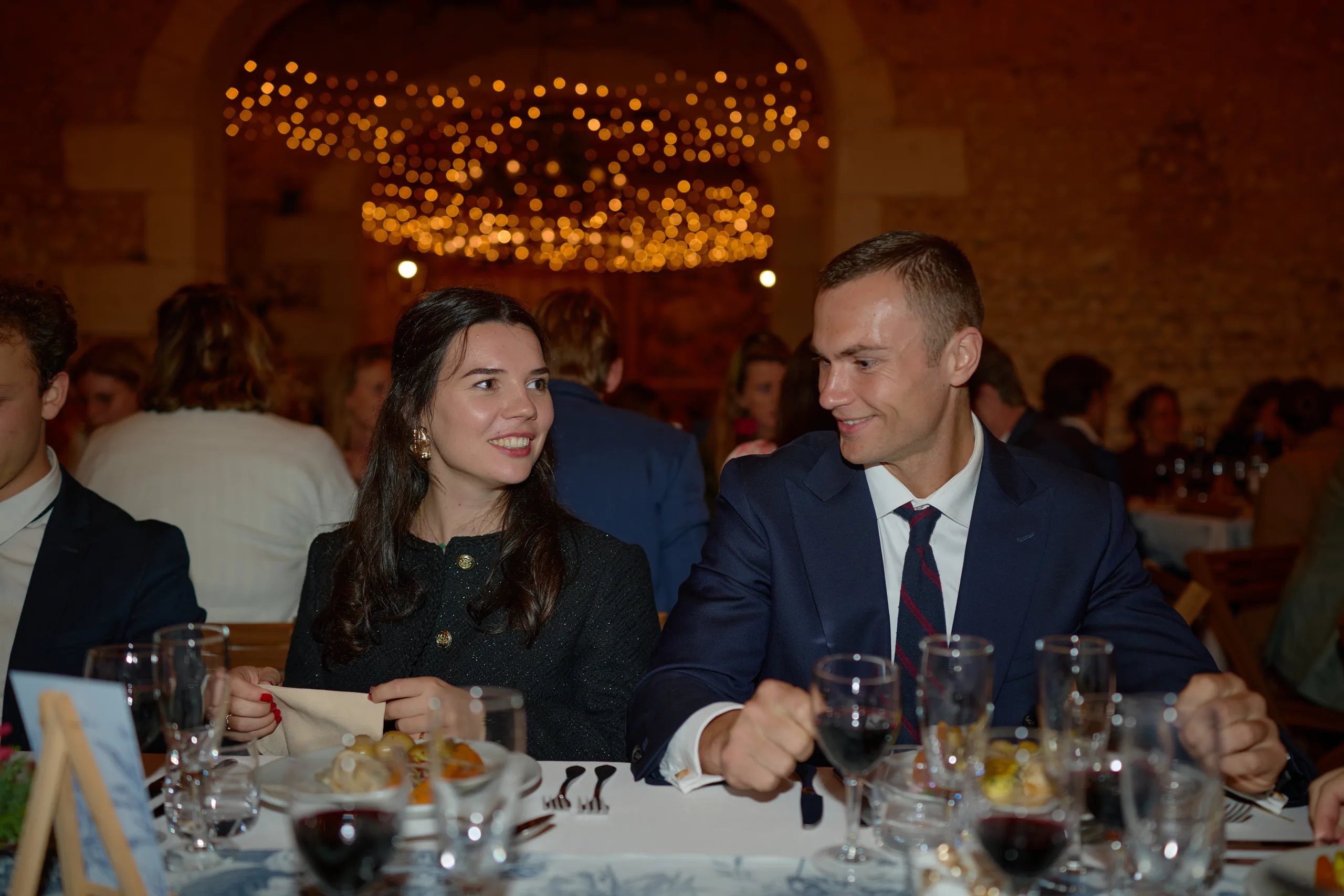 Dinner and speeches at Jade and Luc’s wedding