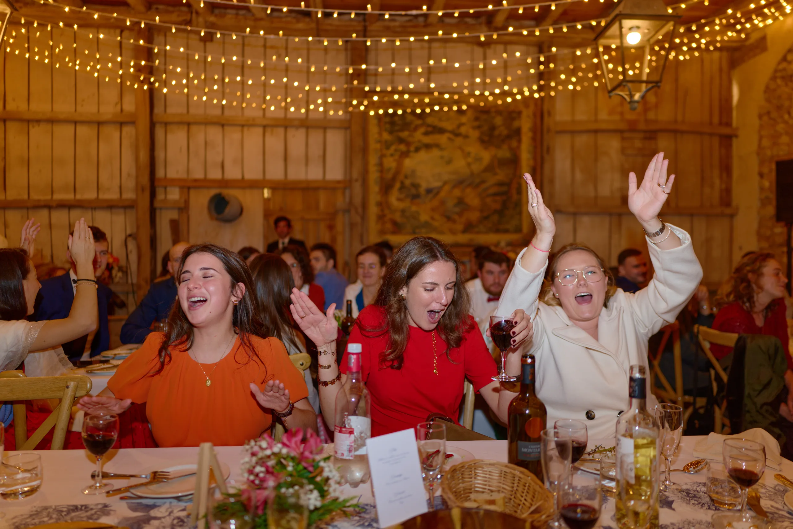 Dinner and speeches at Jade and Luc’s wedding