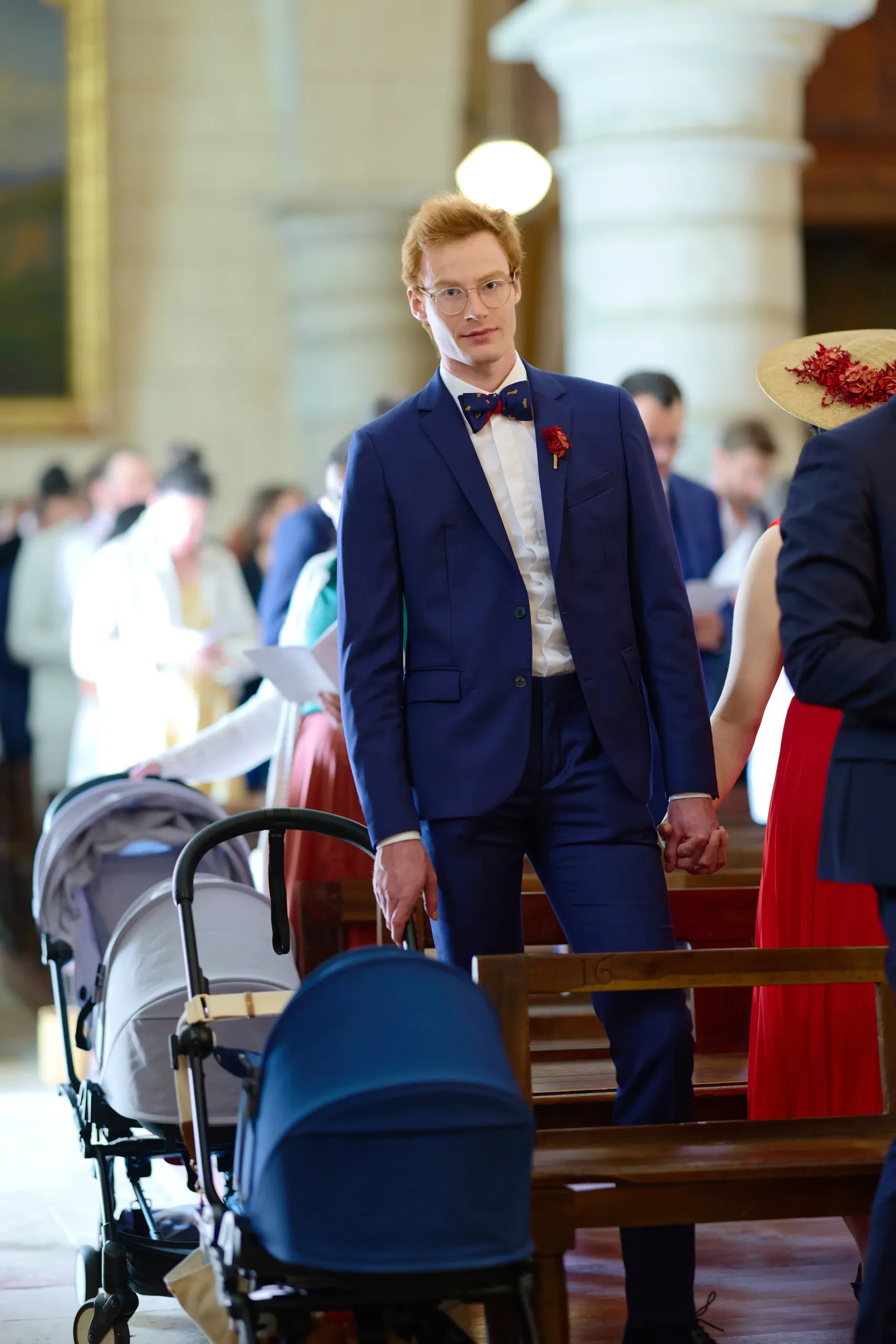 An emotional moment during the ceremony