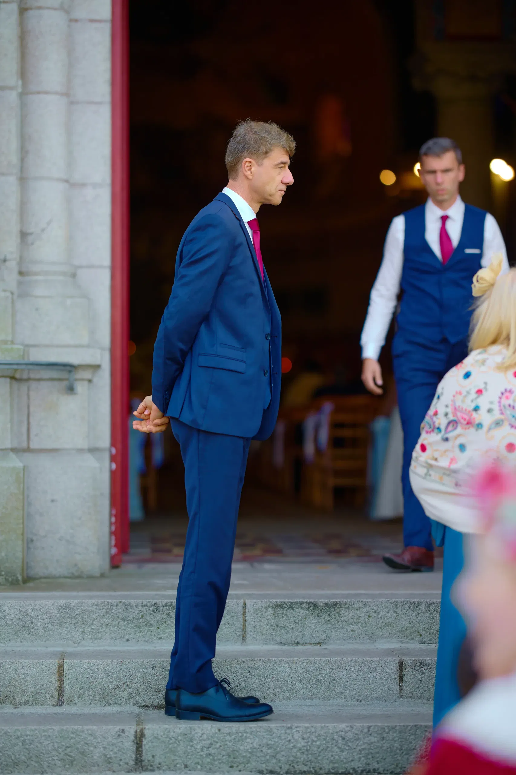 A tender moment before the big day