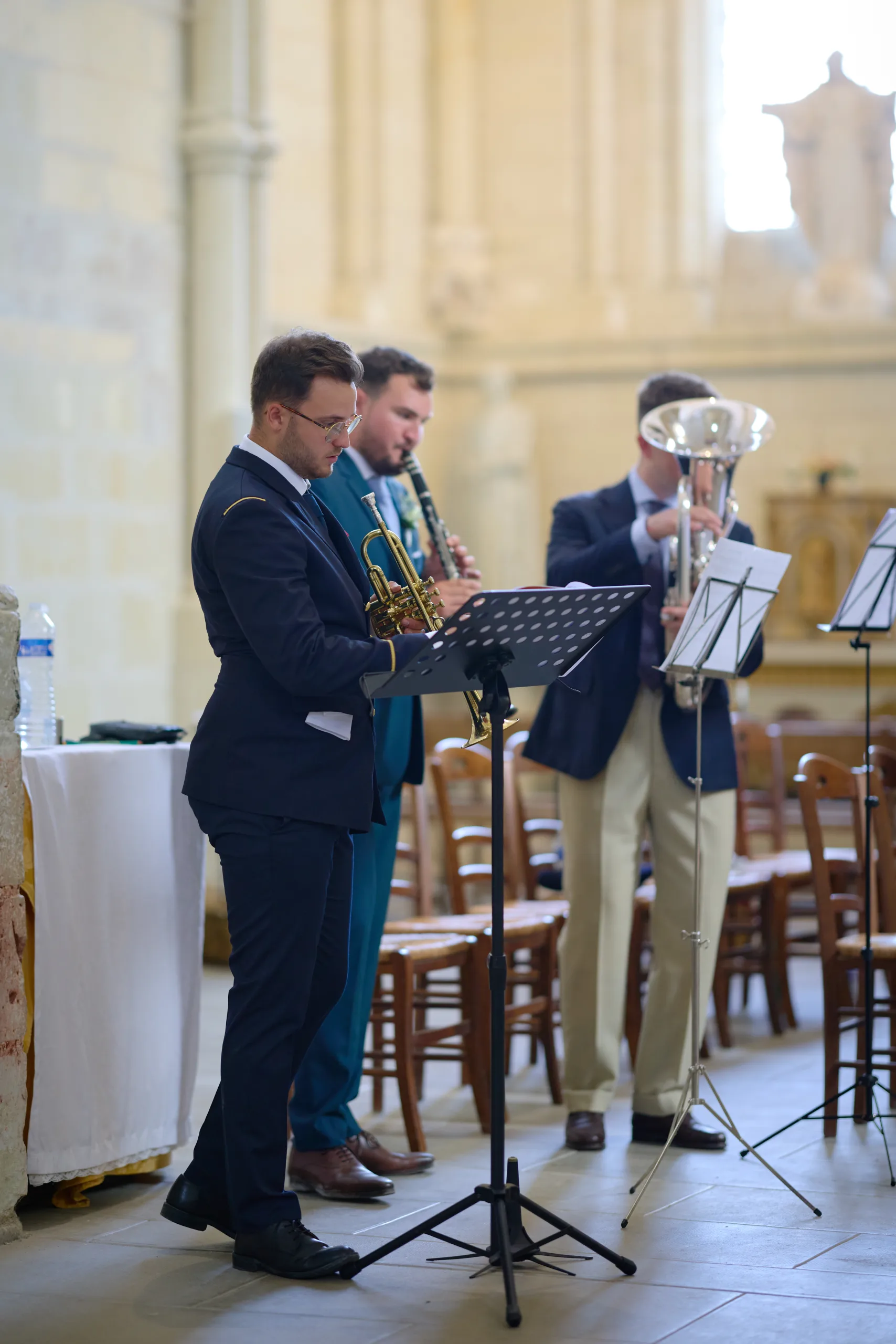 Musiciens jouant pendant la cérémonie