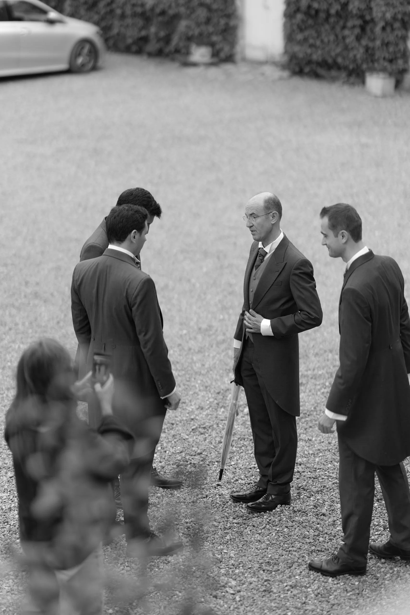 Guests arriving at the church