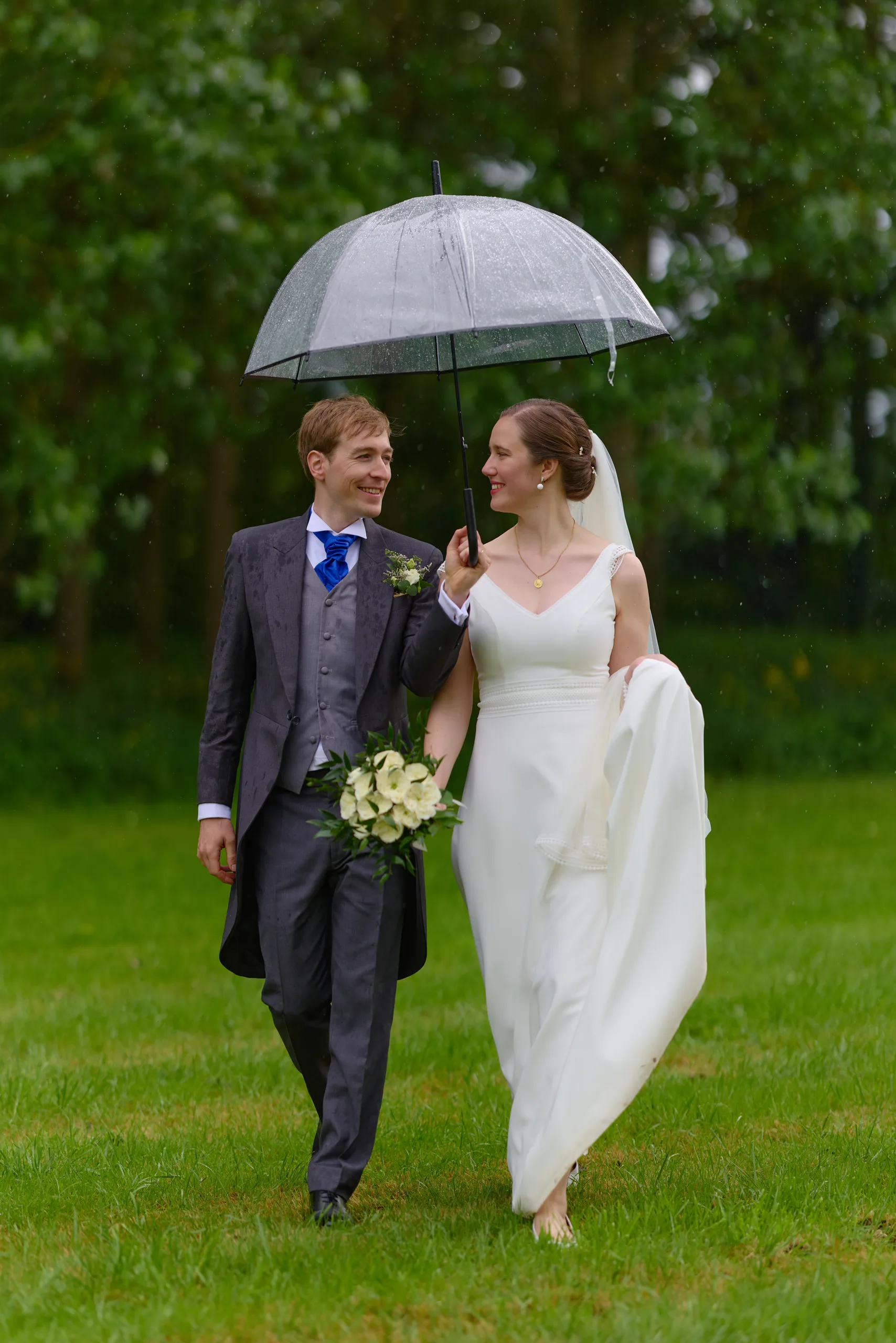 The newlyweds among their guests
