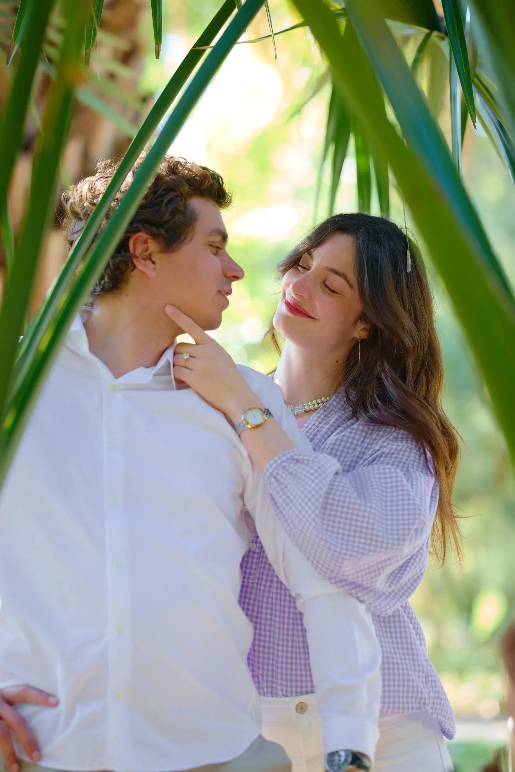 Un moment à deux pendant la séance engagement