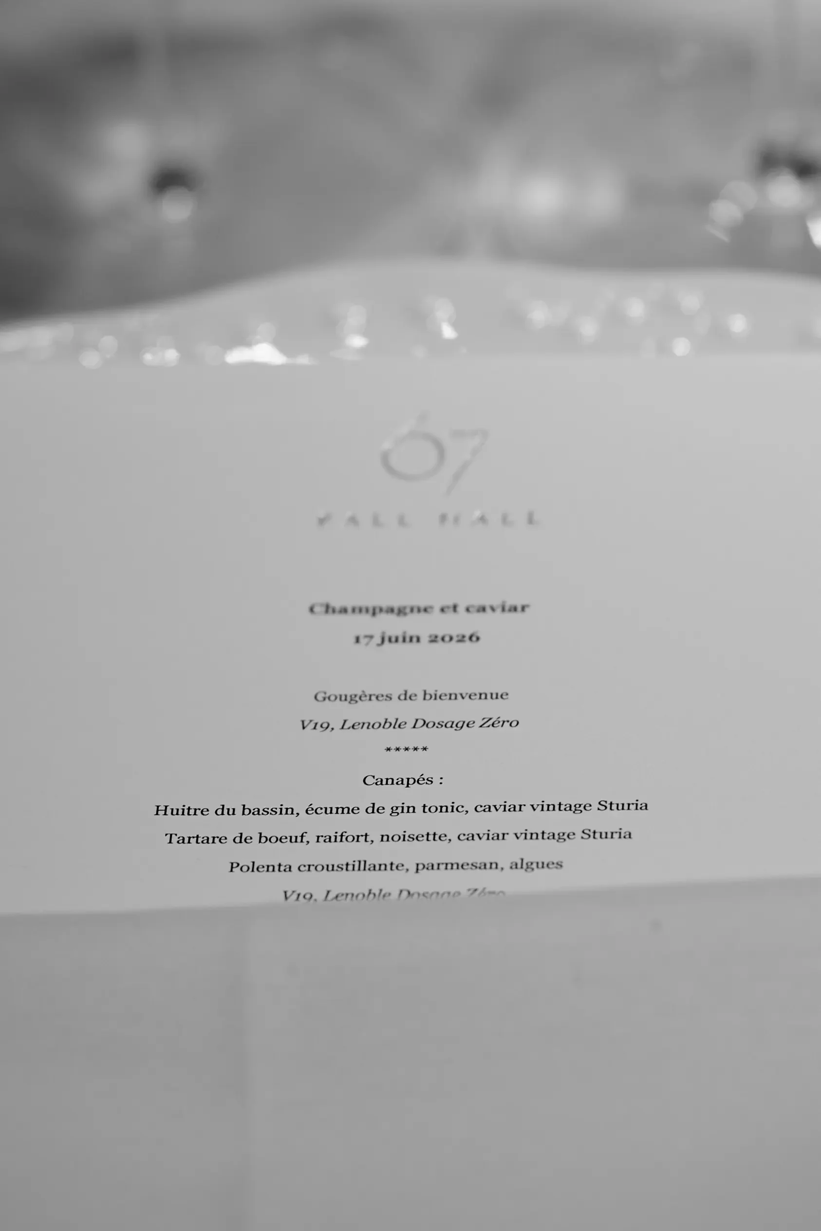 Soirée gastronomique raffinée - dégustation champagne et caviar